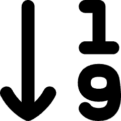 Ascending Number Order Icon from Flex Solid Set
