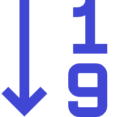 Ascending Number Order Icon from Sharp Duo Set