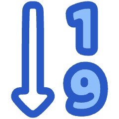 Ascending Number Order Icon from Plump Duo Set