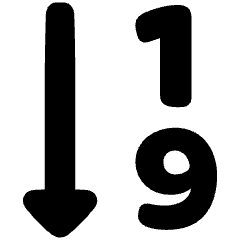 Ascending Number Order Icon from Plump Solid Set