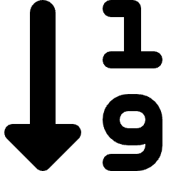 Ascending Number Order Icon from Micro Solid Set