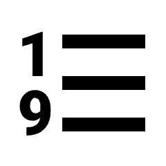 Ascending Numerical List Icon from Sharp Line - Material Pro Set