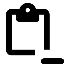 Assignment Subtract Alt Icon from Rounded Line - Streamline Material Set