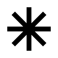 Asterisk Icon from Sharp Line - Streamline Material Set