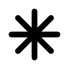 Asterisk Icon from Rounded Line - Streamline Material Set