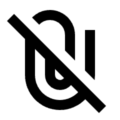 Attach File Off Fill Icon from Outlined Fill - Streamline Material Set