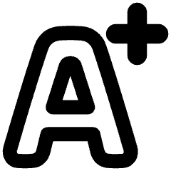 Bigger Text Plus Size Icon from Plump Remix Set