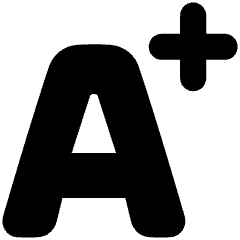 Bigger Text Plus Size Icon from Plump Solid Set