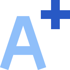 Bigger Text Plus Size Icon from Sharp Flat Set