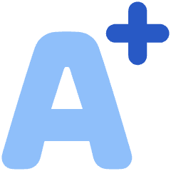 Bigger Text Plus Size Icon from Plump Flat Set