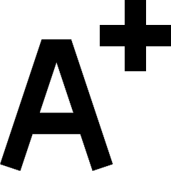 Bigger Text Plus Size Icon from Sharp Solid Set