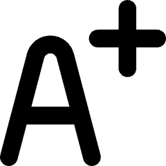 Bigger Text Plus Size Icon from Core Solid Set