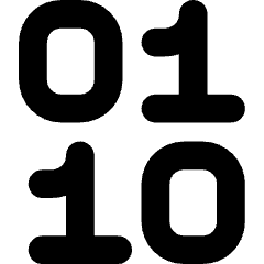 Binary Code Icon from Core Solid Set