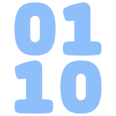 Binary Code Icon from Plump Flat Set