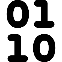 Binary Code Icon from Flex Solid Set