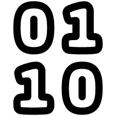 Binary Code Icon from Plump Line Set