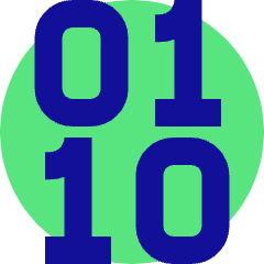 Binary Code Icon from Sharp Pop Set