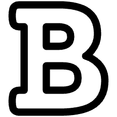Bold Text Icon from Plump Line Set