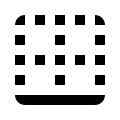 Border Bottom Icon from Rounded Line - Streamline Material Set