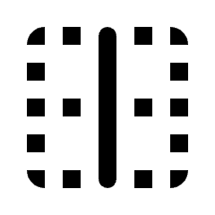 Border Vertical Fill Icon from Rounded Fill - Material Pro Set