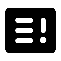 Breaking News Alt 1 Fill Icon from Rounded Fill - Streamline Material Set
