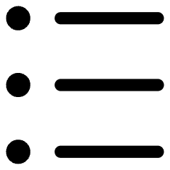 Bullet List Icon from Core Line Set