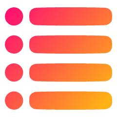 Bullet List Icon from Plump Gradient Set