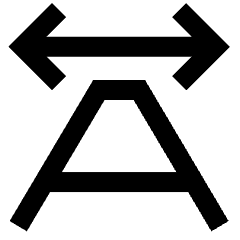 Character Scaling Icon from Sharp Line Set