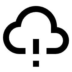 Cloud Alert Icon from Sharp Line - Streamline Material Set