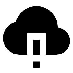 Cloud Alert Fill Icon from Sharp Fill - Material Pro Set