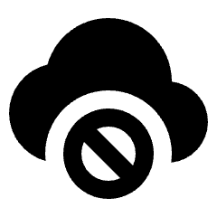 Cloud Block Fill Icon from Rounded Fill - Material Pro Set