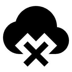 Cloud Disconnect Fill Icon from Sharp Fill - Streamline Material Set