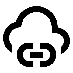Cloud Link Icon from Sharp Line - Streamline Material Set