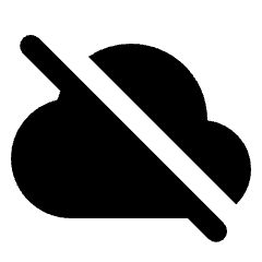 Cloud Off Fill Icon from Rounded Fill - Material Pro Set