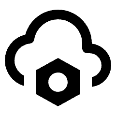 Cloud Setting Bolt Icon from Outlined Line - Streamline Material Set