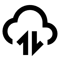 Cloud Transfer Icon from Sharp Line - Streamline Material Set
