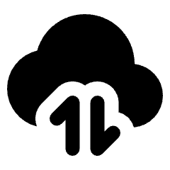 Cloud Transfer Fill Icon from Rounded Fill - Material Pro Set