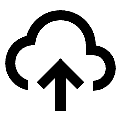 Cloud Upload Icon from Sharp Line - Streamline Material Set