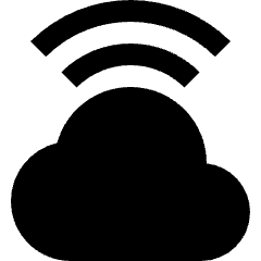 Cloud Wifi Fill Icon from Outlined Fill - Streamline Material Set