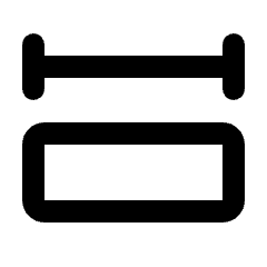 Column Width Icon from Rounded Line - Material Pro Set