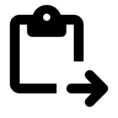 Content Paste Go Icon from Rounded Line - Streamline Material Set