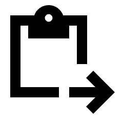 Content Paste Go Fill Icon from Sharp Fill - Streamline Material Set