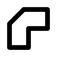 Corner Bevel Icon from Rounded Line - Streamline Material Set