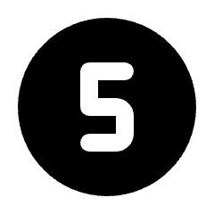 Counter 5 Fill Icon from Rounded Fill - Streamline Material Set