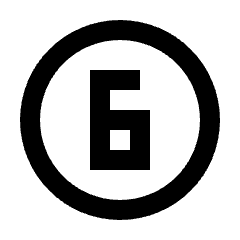 Counter 6 Icon from Sharp Line - Material Pro Set