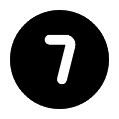 Counter 7 Fill Icon from Rounded Fill - Streamline Material Set