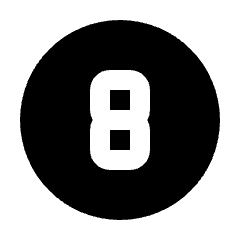 Counter 8 Fill Icon from Rounded Fill - Streamline Material Set