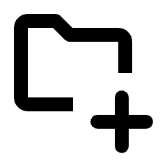 Create New Folder Icon from Rounded Line - Material Pro Set