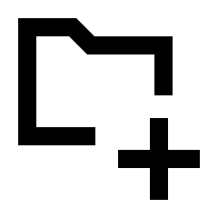 Create New Folder Icon from Sharp Line - Material Pro Set