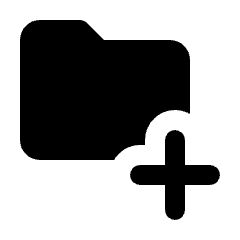 Create New Folder Fill Icon from Rounded Fill - Streamline Material Set